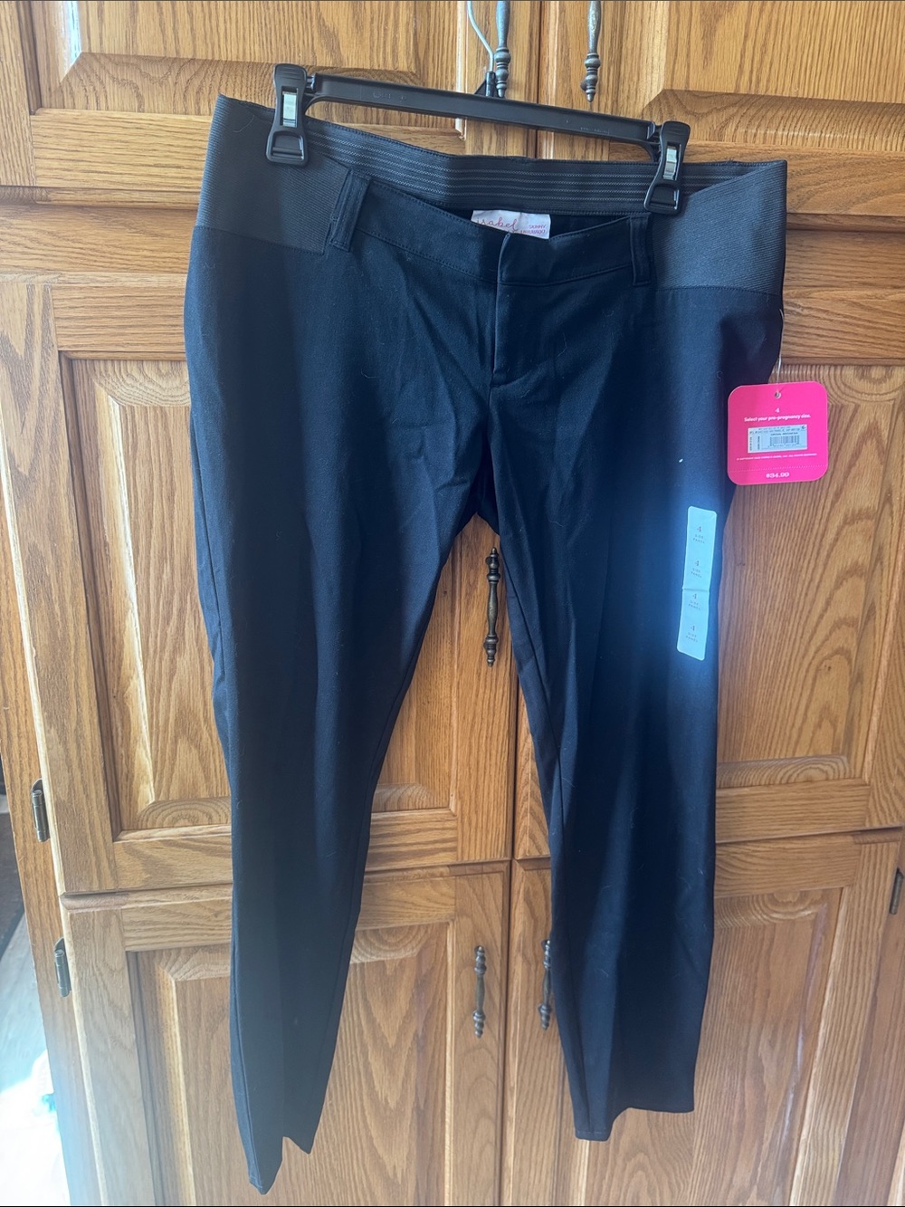 Ingrid & Isabel Black Straight-Leg Maternity Pants
